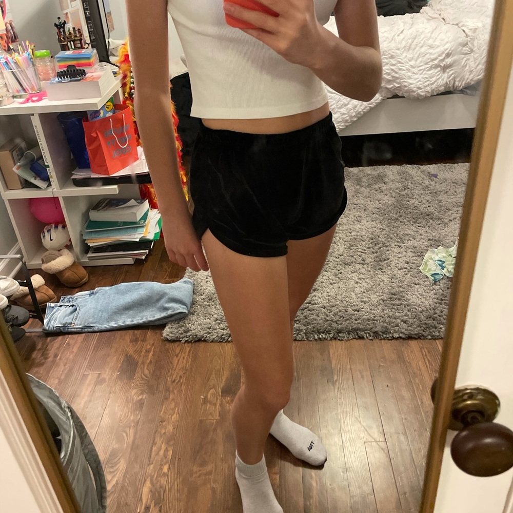 Brandy Melville Black Velvet Short